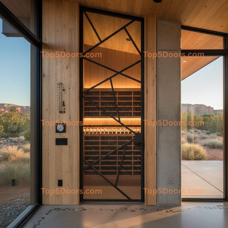 New Mexico wine cellar door scandinavian Door