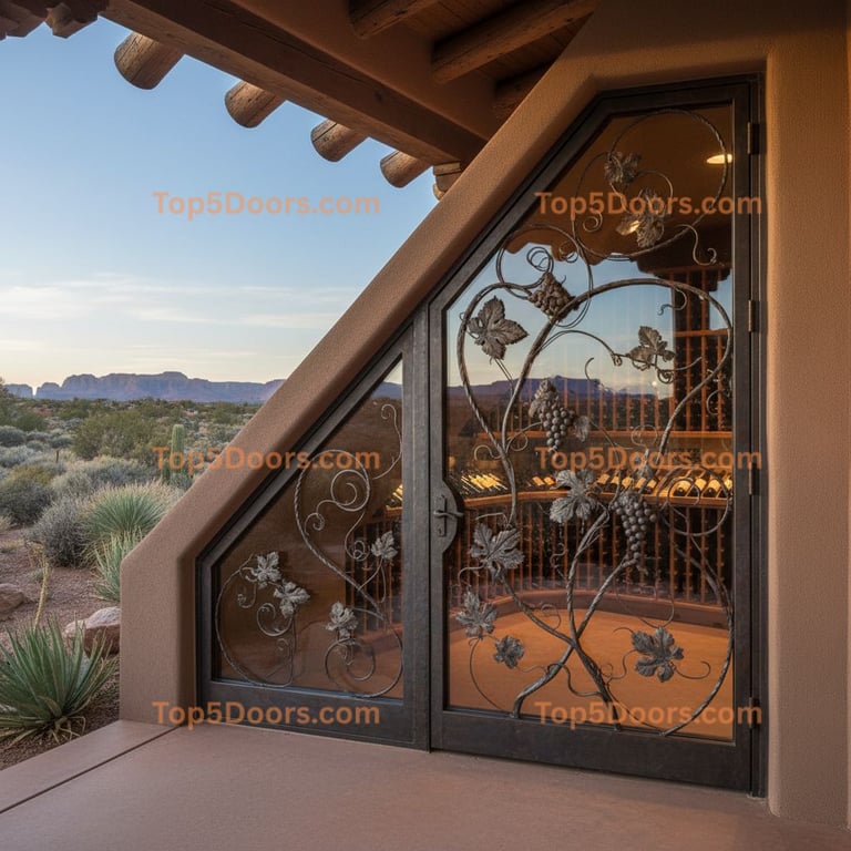 New Mexico wine cellar door traditional american Door