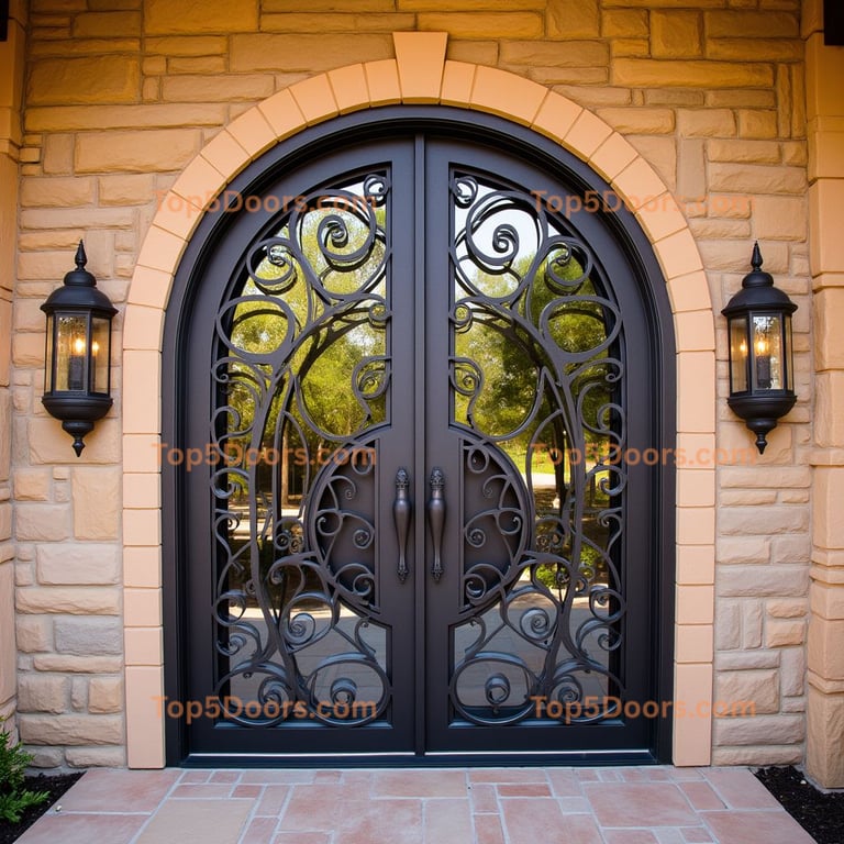 New Mexico wine cellar door mid-century modern Door