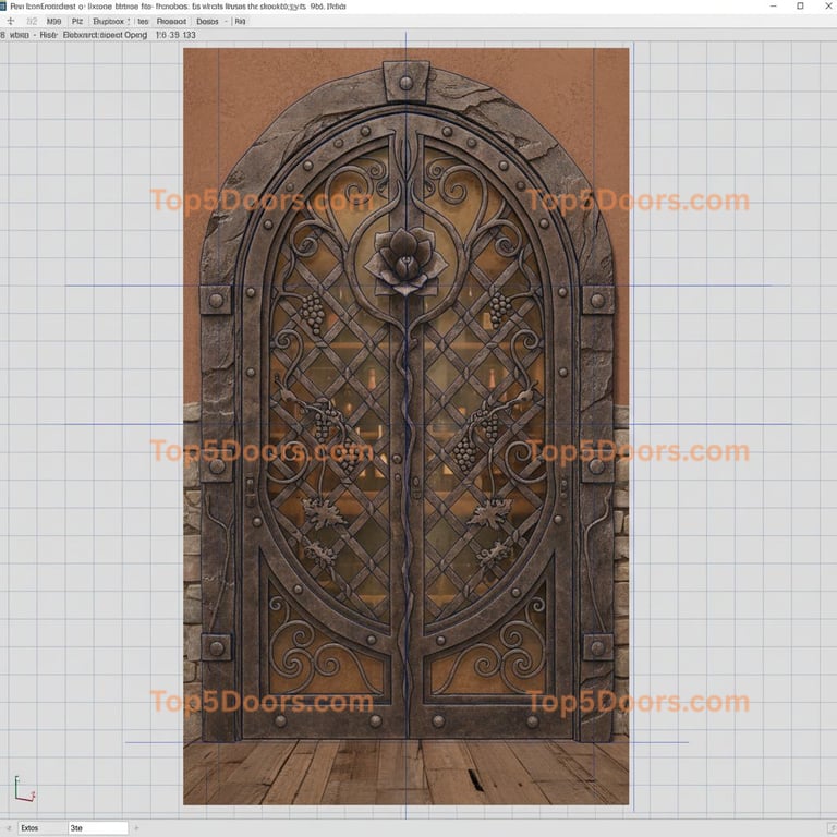 New Mexico wine cellar door craftsman Door