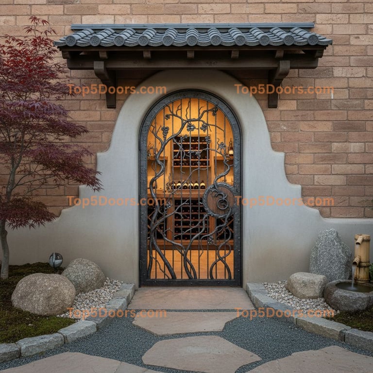New Mexico wine cellar door japanese zen Door