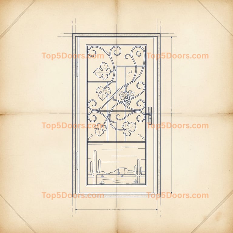 New Mexico wine cellar door scandinavian Door