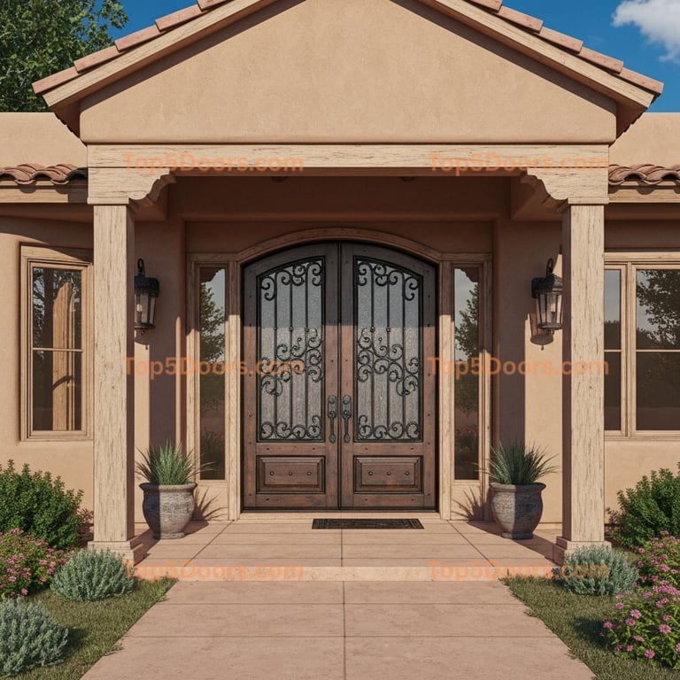 New Mexico wrought iron arched double spanish colonial 