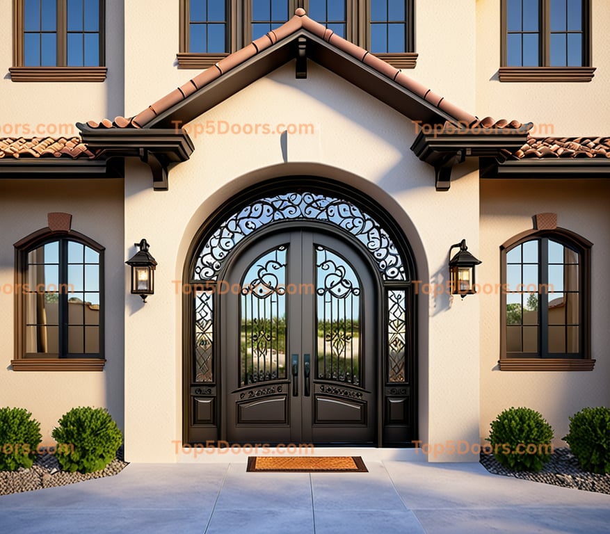 New Mexico wrought iron arched single european classic 