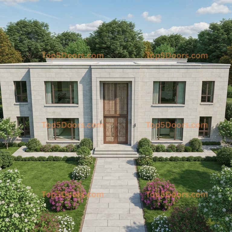 New Mexico wrought iron arched single japanese zen Door