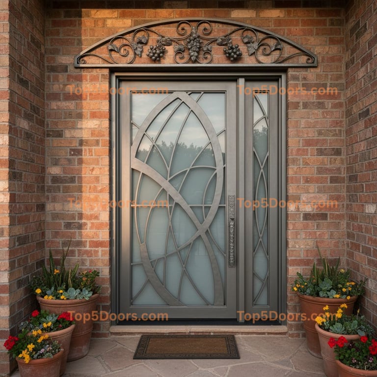 New Mexico wrought iron single tuscan Door