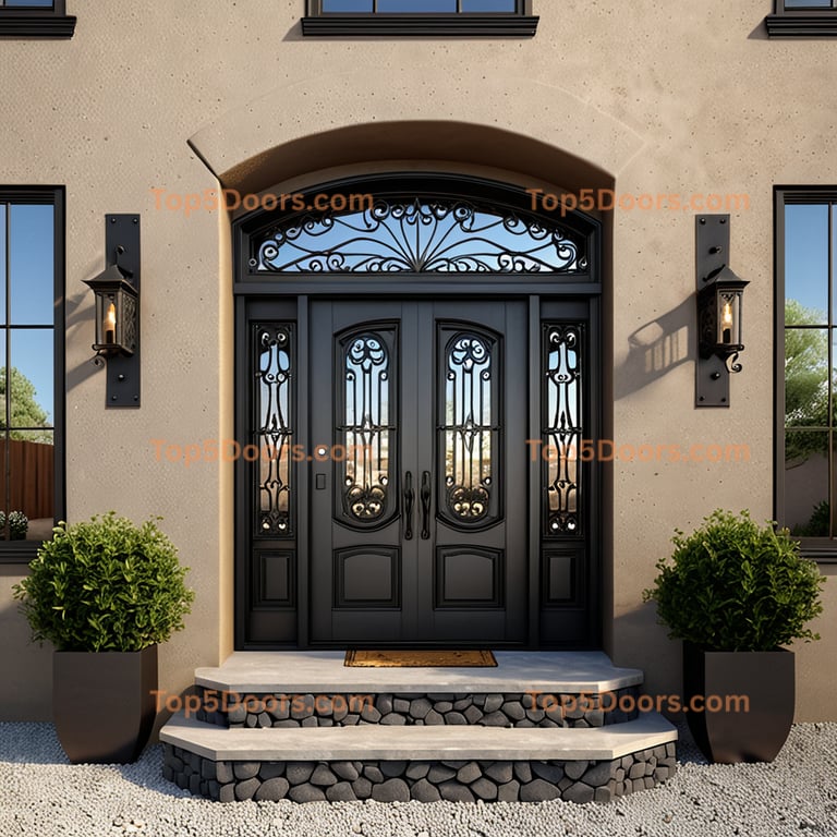 New Mexico wrought iron single industrial Door