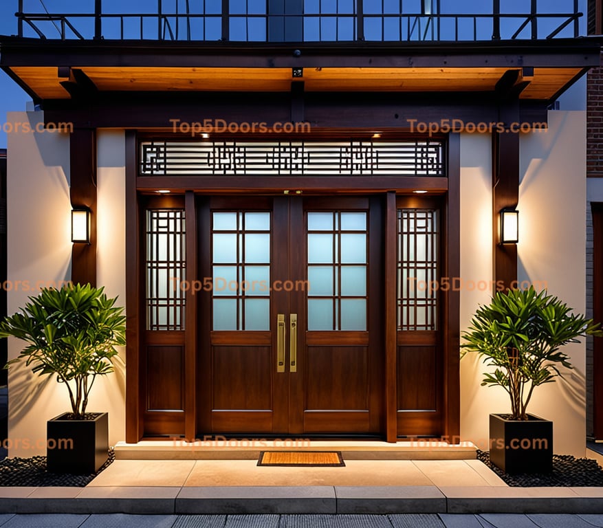 New York double japanese zen Door