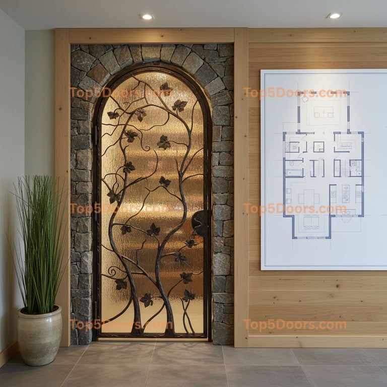 New York wine cellar door scandinavian Door