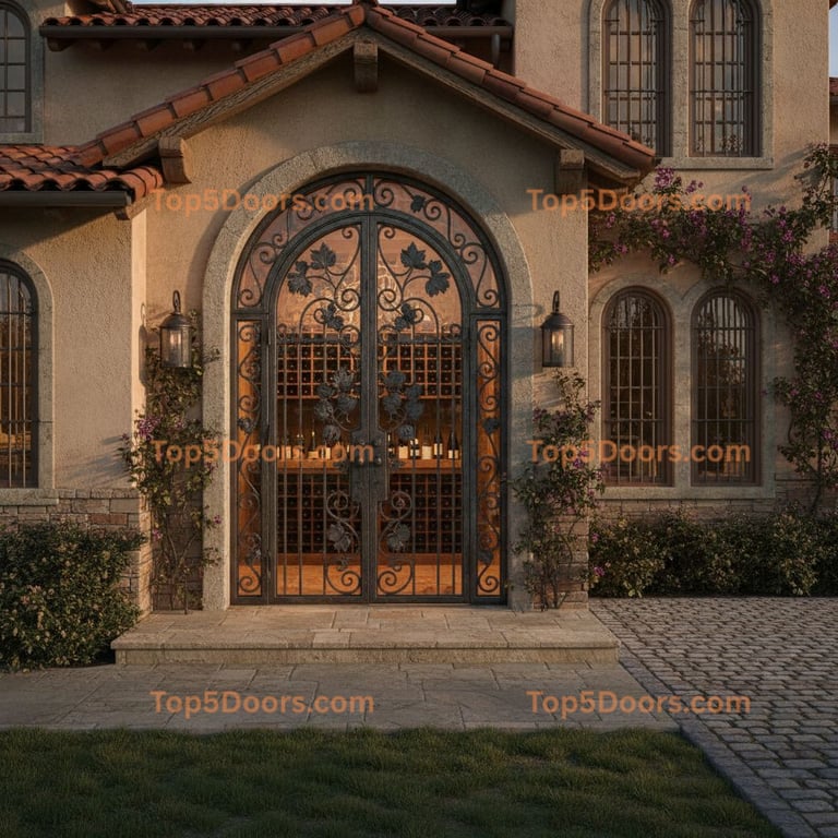 New York wine cellar door spanish colonial Door