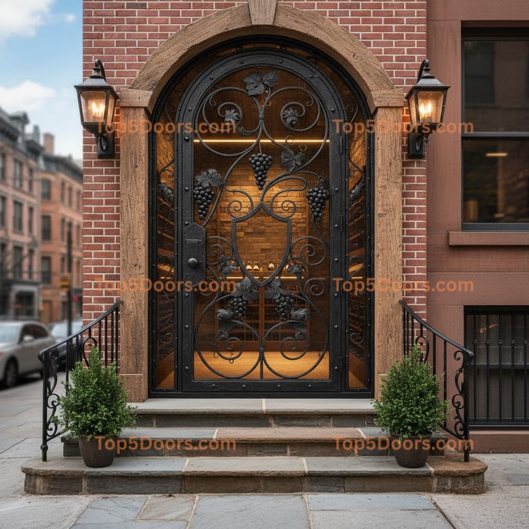 New York wine cellar door traditional american Door