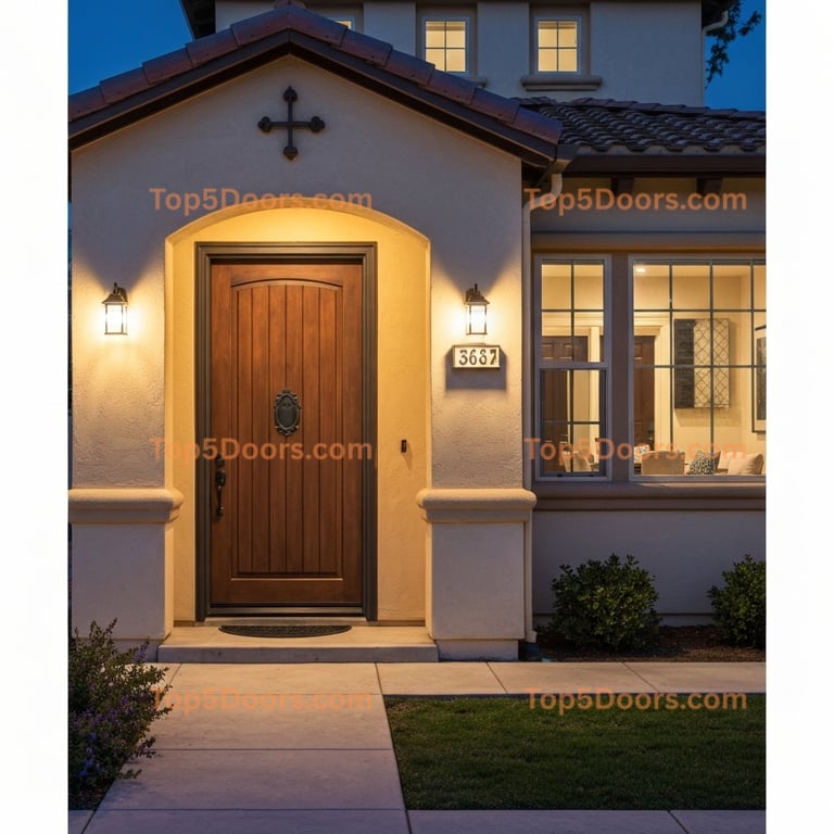 New York wrought iron french door mediterranean Door