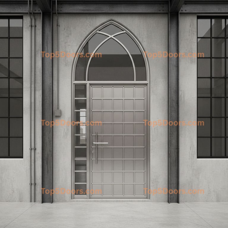 New York wrought iron single minimalist Door