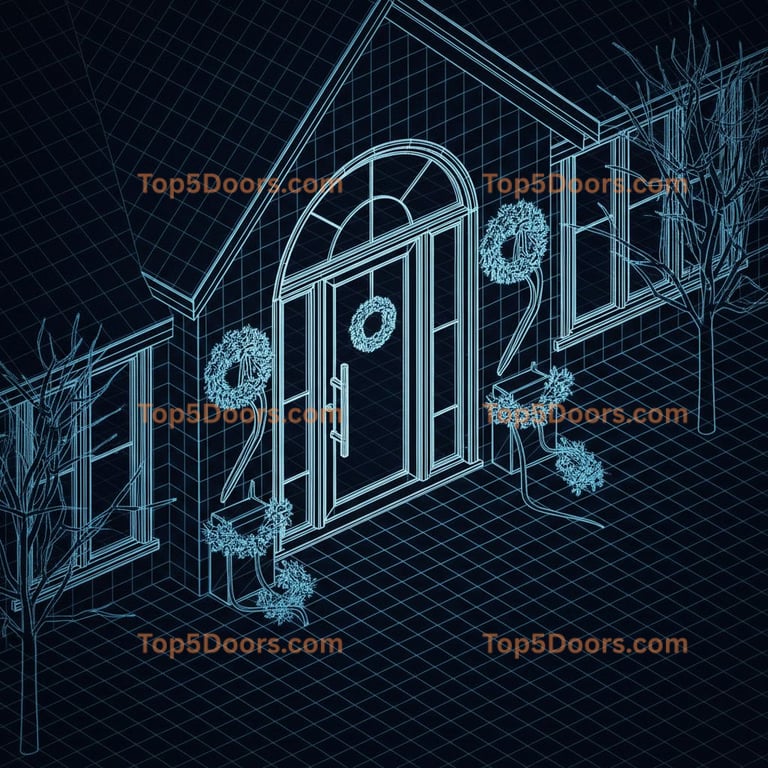 New York wrought iron single modern farmhouse Door