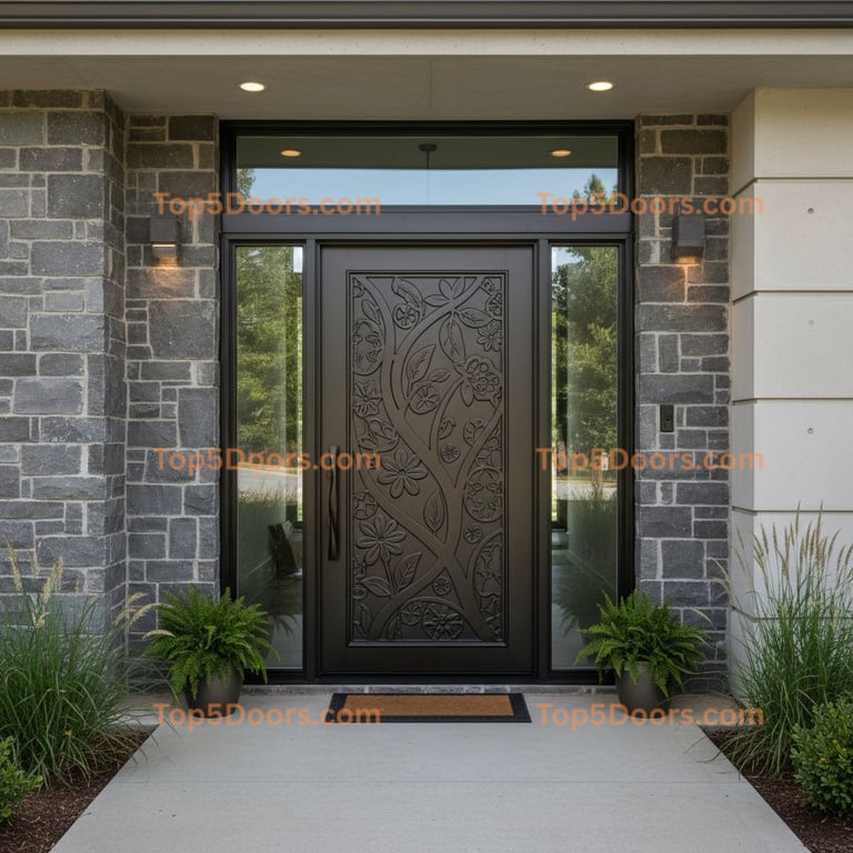 North Carolina arched single contemporary Door