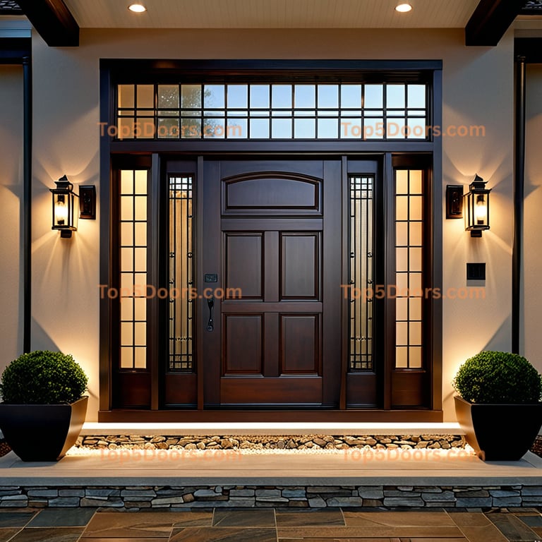 North Carolina french door japanese zen Door