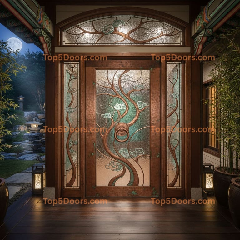 North Carolina pivot korean modern Door