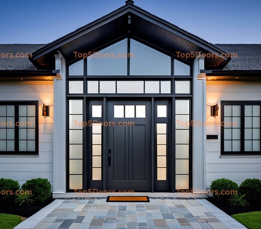 North Carolina steel frame japanese zen Door