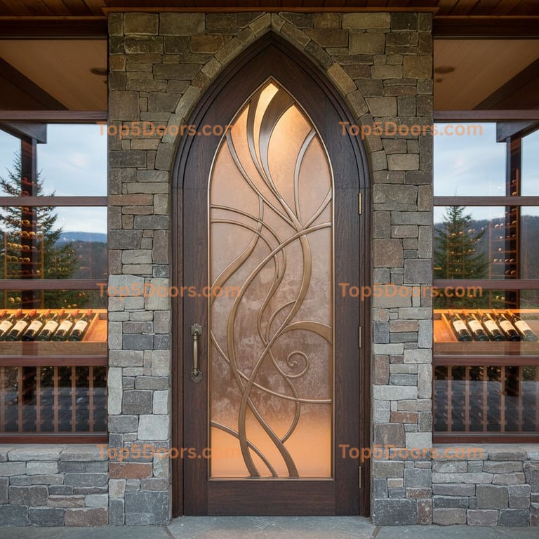 North Carolina wine cellar door mid-century modern Door