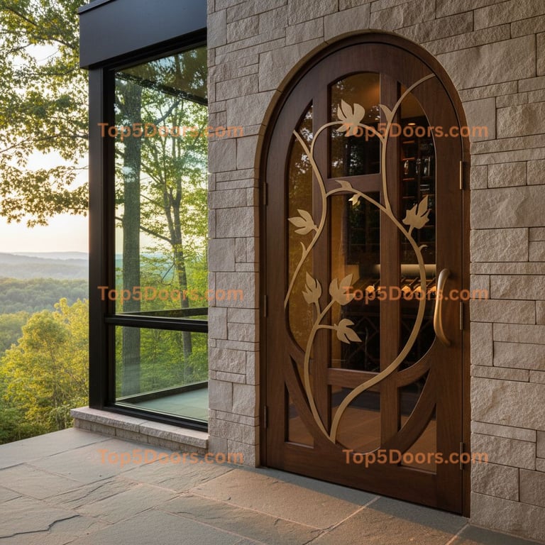 North Carolina wine cellar door modern Door