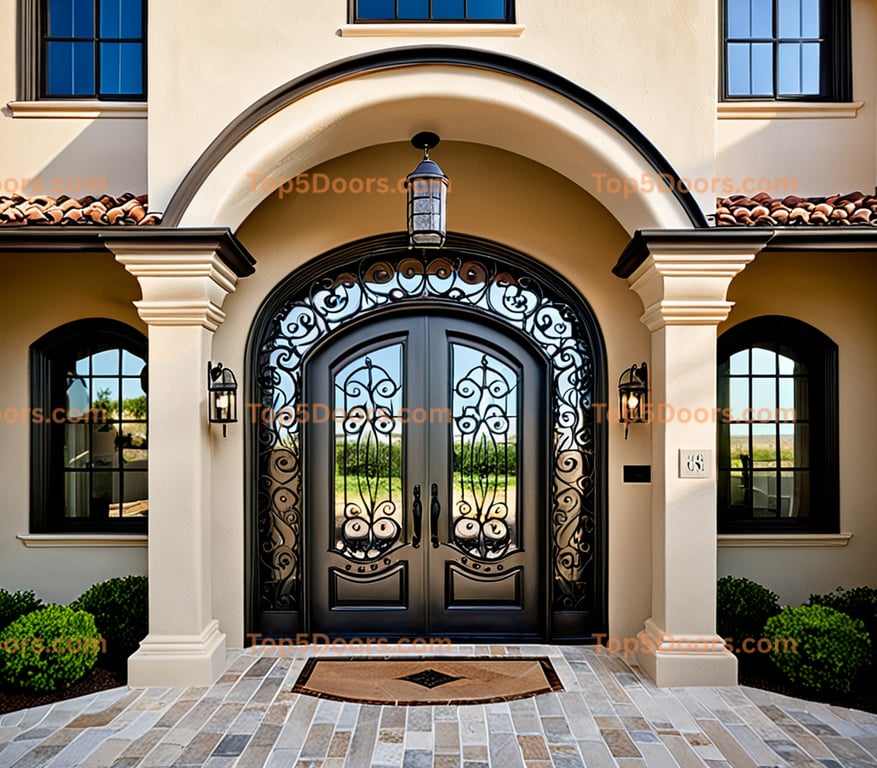 North Carolina wrought iron arched double spanish colon