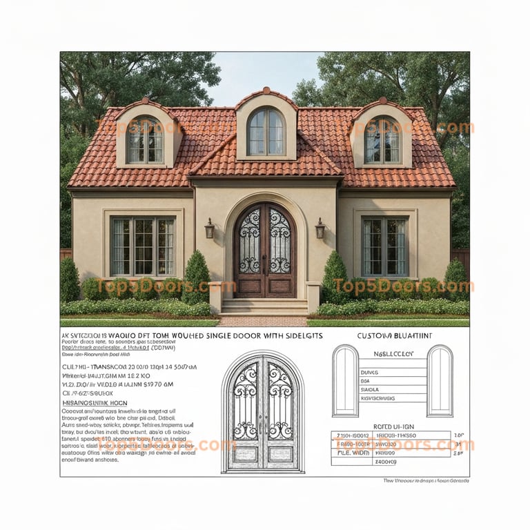 North Carolina wrought iron arched single mediterranean
