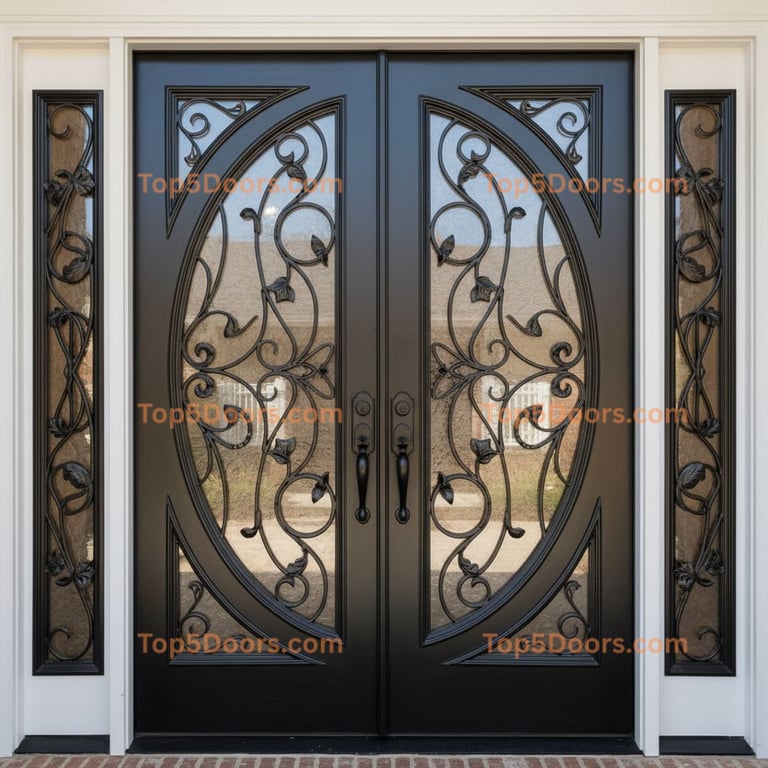 North Carolina wrought iron double cape cod Door