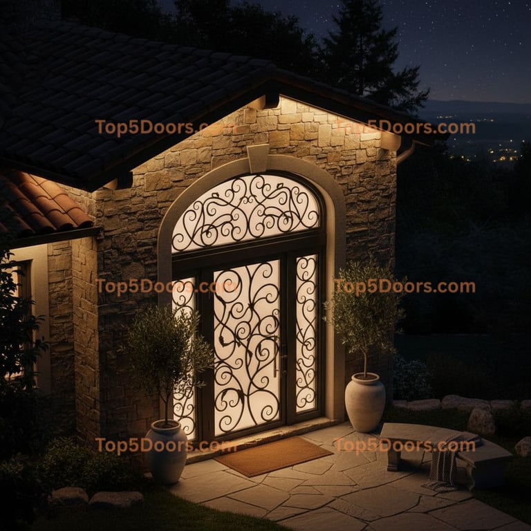 North Carolina wrought iron single tuscan Door