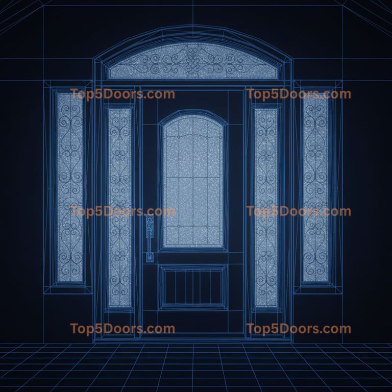 North Dakota arched single craftsman Door