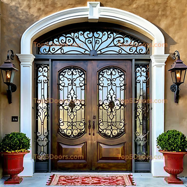 North Dakota barn door spanish colonial Door