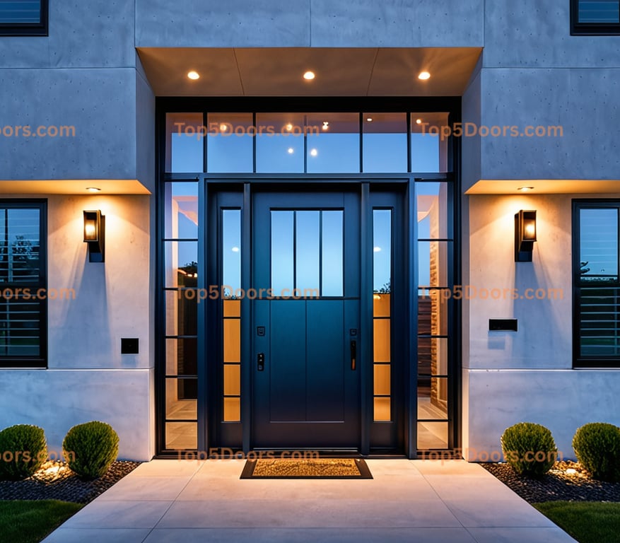 North Dakota glass paneled modern Door