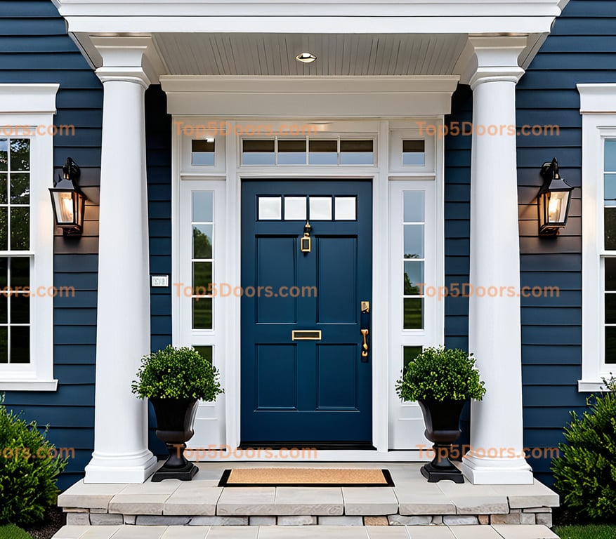 North Dakota solid panel georgian Door