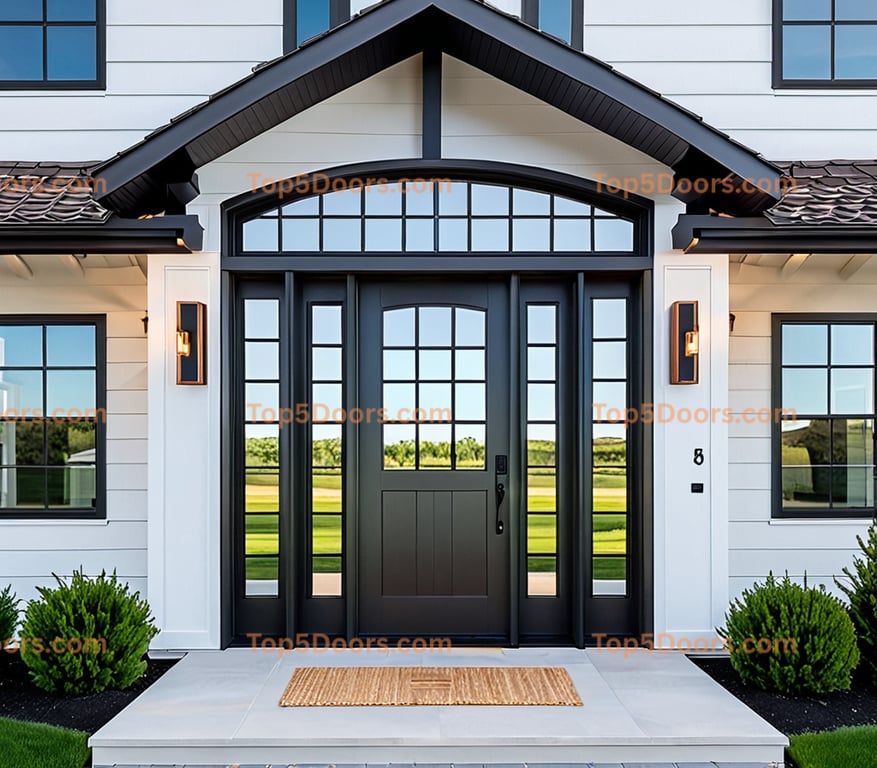 North Dakota steel frame modern farmhouse Door