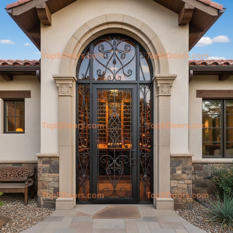 North Dakota wine cellar door spanish colonial Door