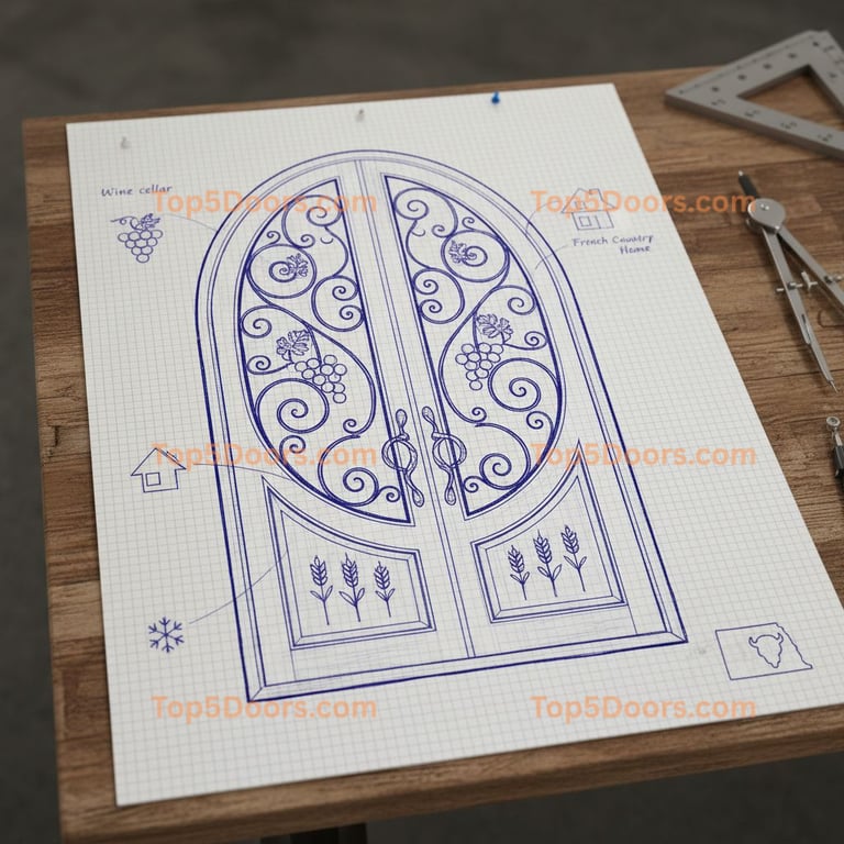 North Dakota wine cellar door french country Door