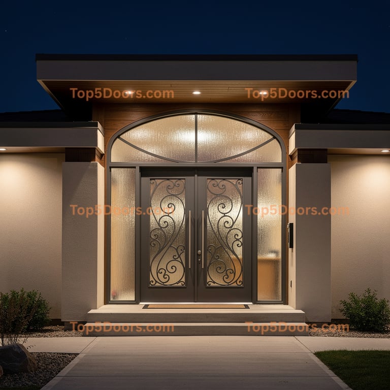 North Dakota wrought iron arched double mid-century mod