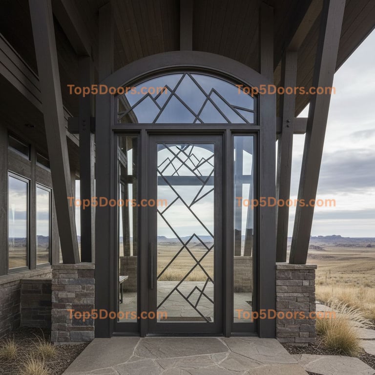 North Dakota wrought iron arched single mountain lodge 