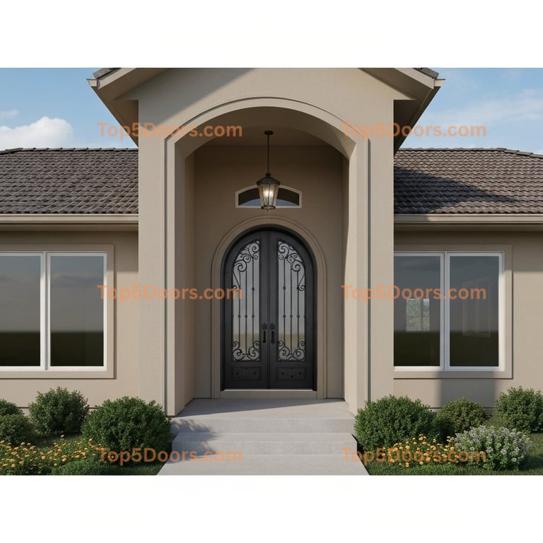 North Dakota wrought iron arched single mediterranean D