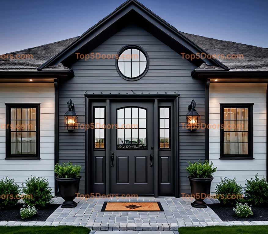 North Dakota wrought iron barn door victorian Door