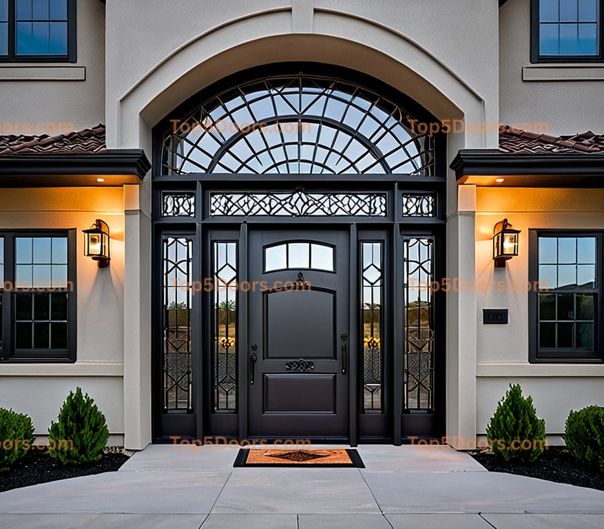 North Dakota wrought iron glass paneled contemporary Do