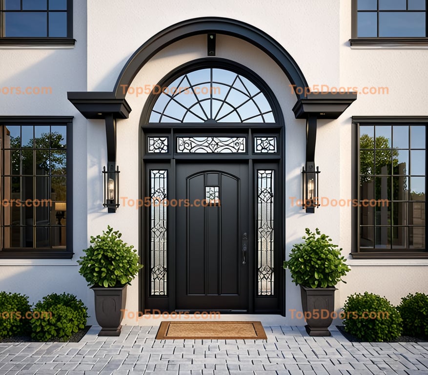 North Dakota wrought iron single scandinavian Door