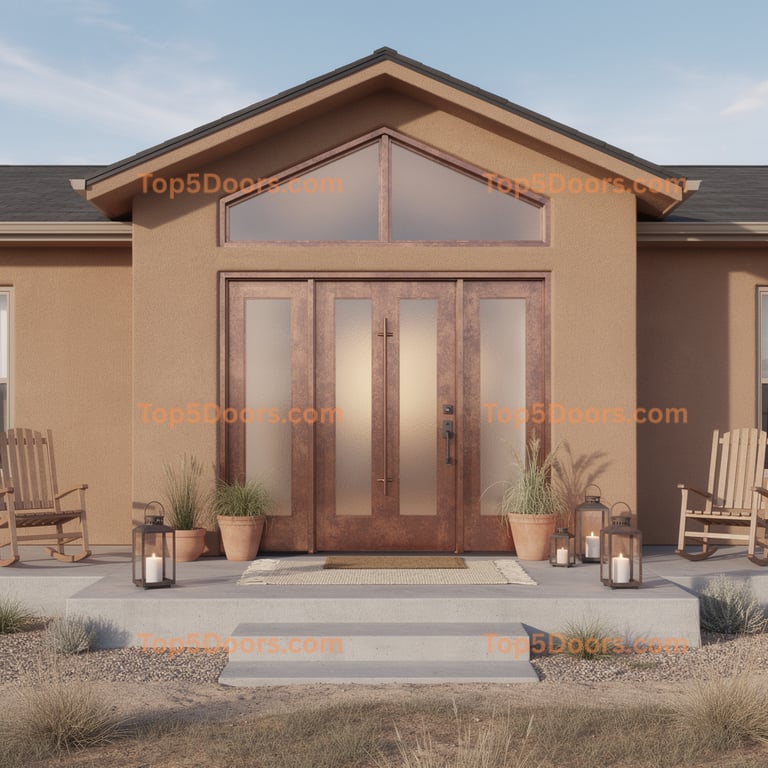 North Dakota wrought iron single southwestern Door