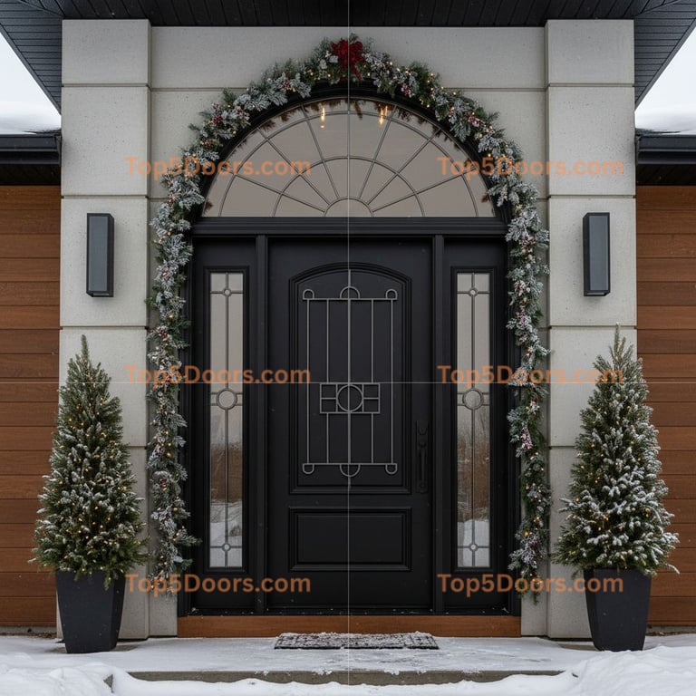 North Dakota wrought iron solid panel modern Door