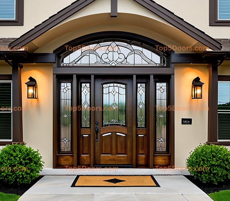 Ohio arched double craftsman Door