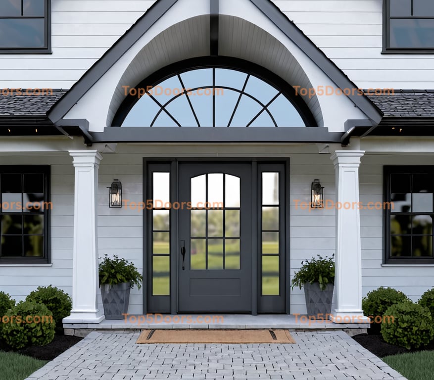 Ohio glass paneled modern farmhouse Door