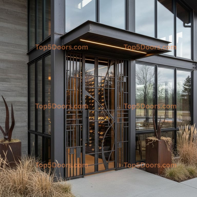 Ohio wine cellar door industrial Door