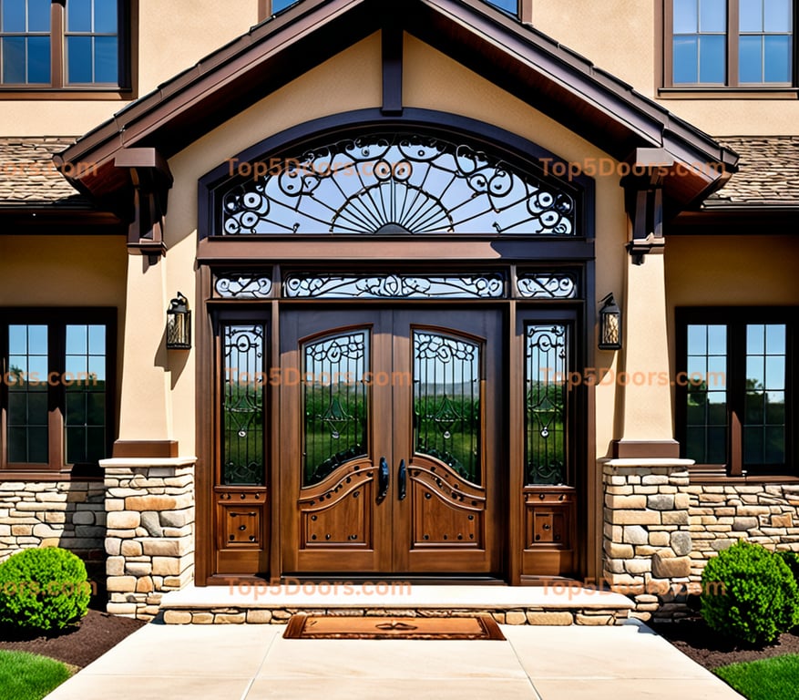 Ohio wrought iron double craftsman Door