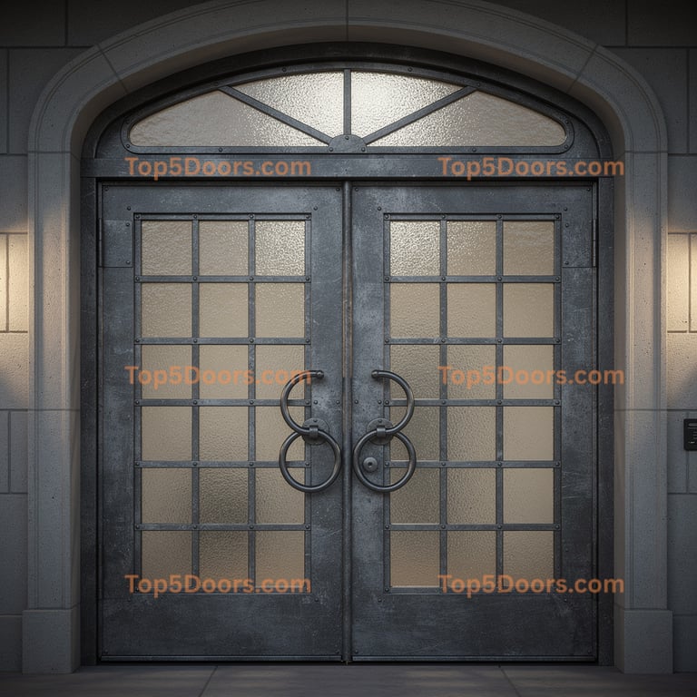 Ohio wrought iron double european classic Door