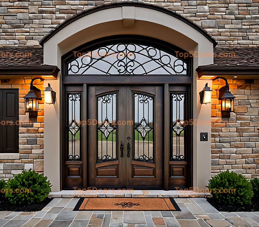 Ohio wrought iron french door tuscan Door