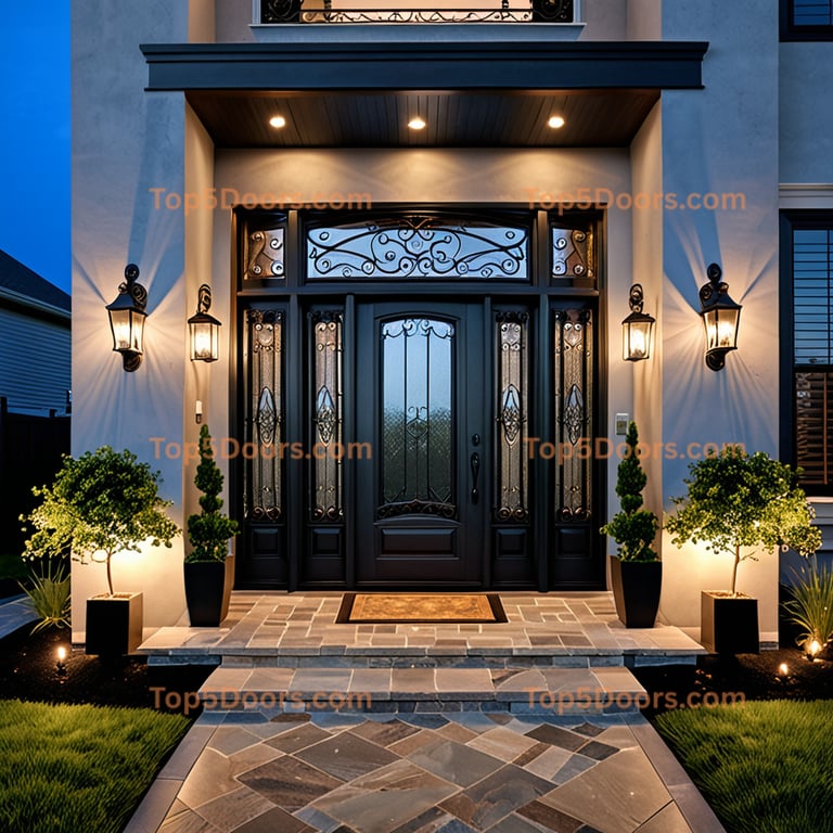 Ohio wrought iron french door coastal Door